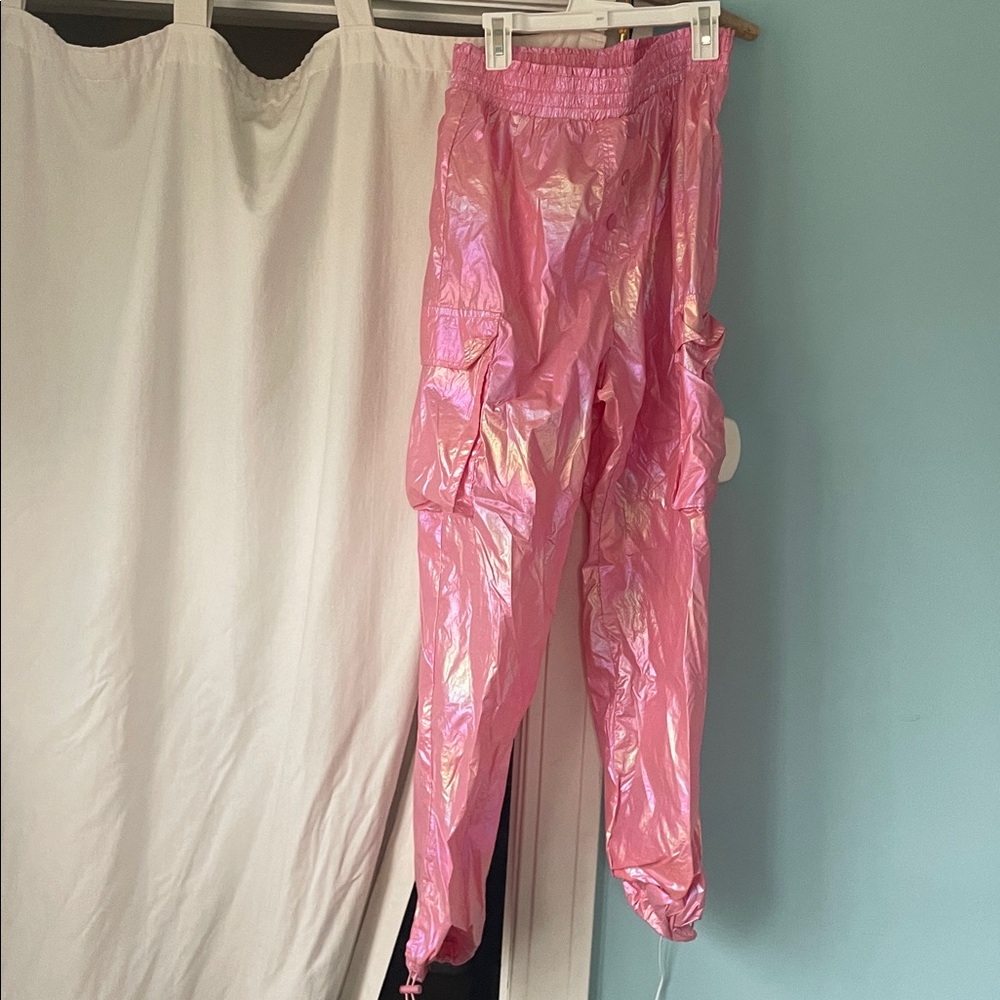 Shimmering Pink Joggers, great for the fall or spring time never been worn once.